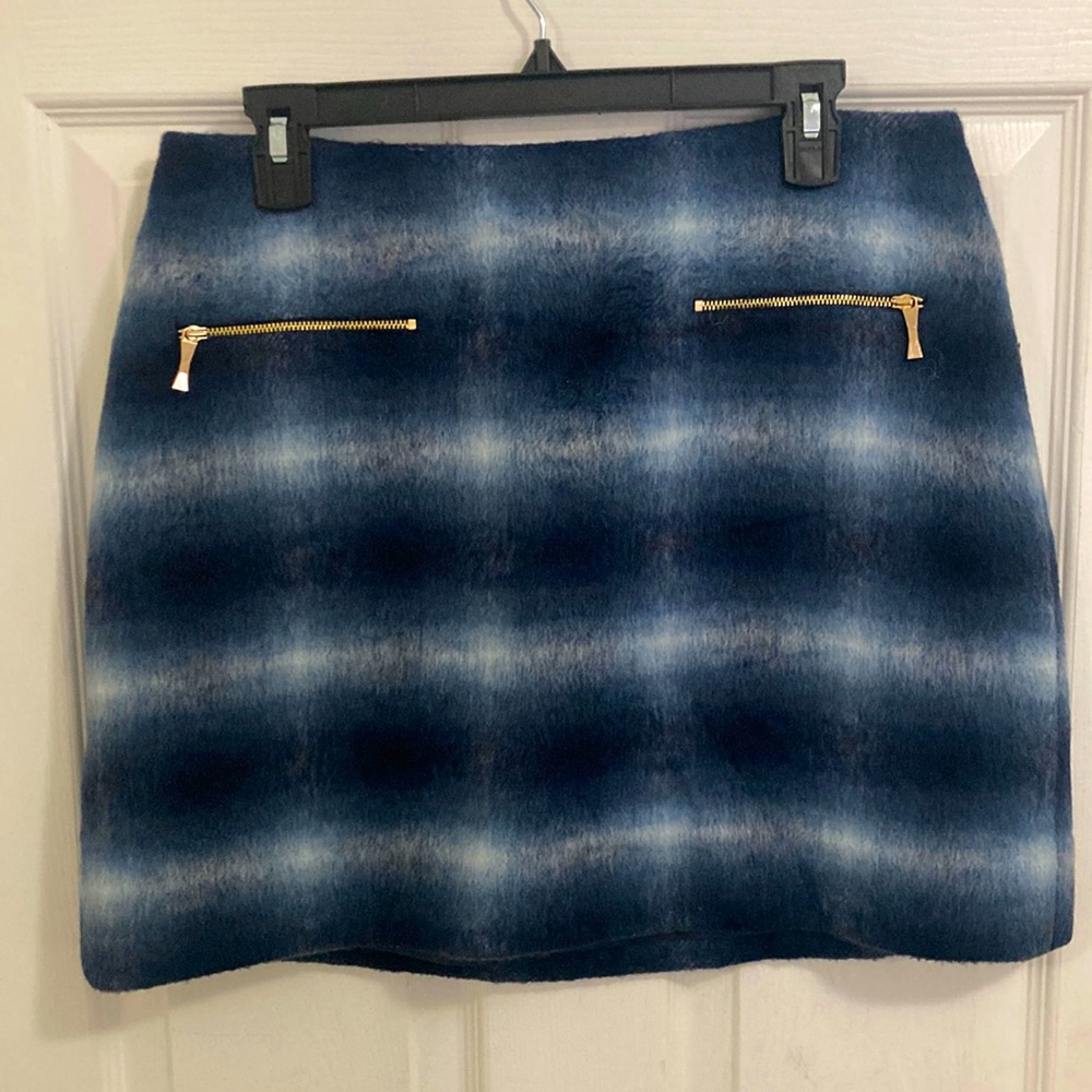 Kate Spade Skirt the Rules Mini Skirt Size 8 Blue and White Functioning Pockets